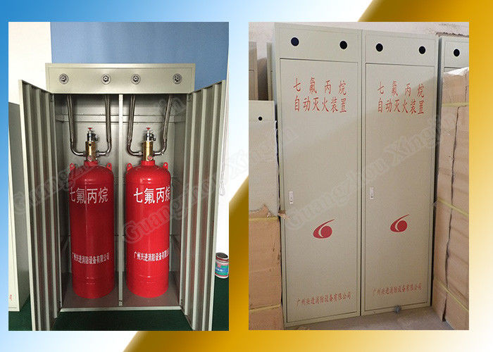 Peralatan Industri Hfc227ea Api Suppression Sistem Ganda Kabinet 100L